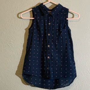 Women’s top size Medium navy print